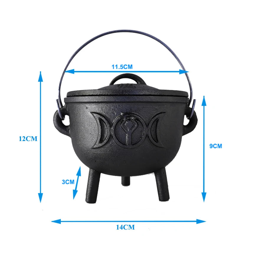 Cast Iron Cauldron with Lid Handle