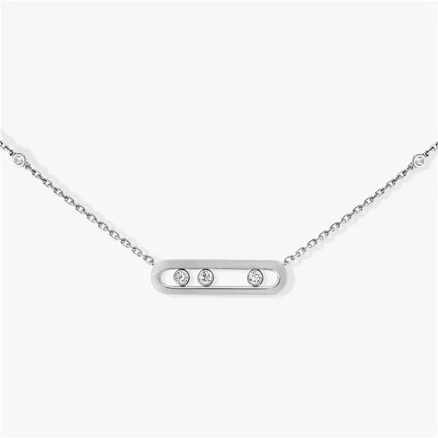 925 Sterling Silver Eye Shape Pendant Necklace - Luxury Women's Diamond Jewelry for Lucky Eye, Advanced Pairing and Layering