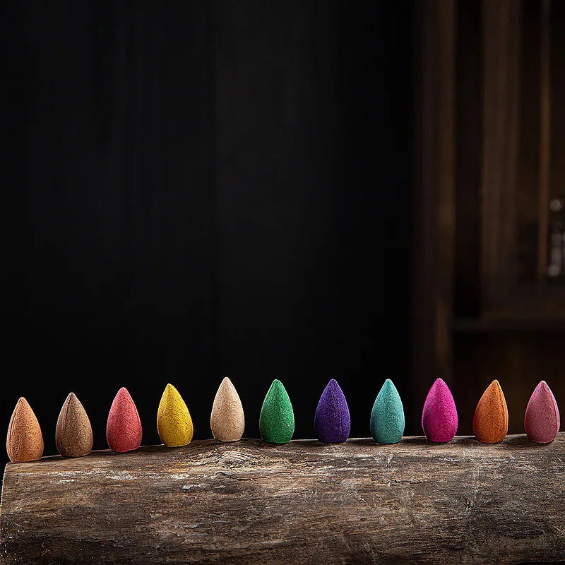 200pcs Natural Waterfall Backflow Incense Cones - Lavender Aromatherapy Fragrance