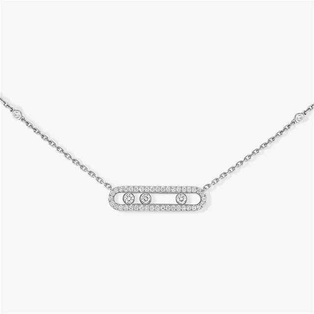 925 Sterling Silver Eye Shape Pendant Necklace - Luxury Women's Diamond Jewelry for Lucky Eye, Advanced Pairing and Layering
