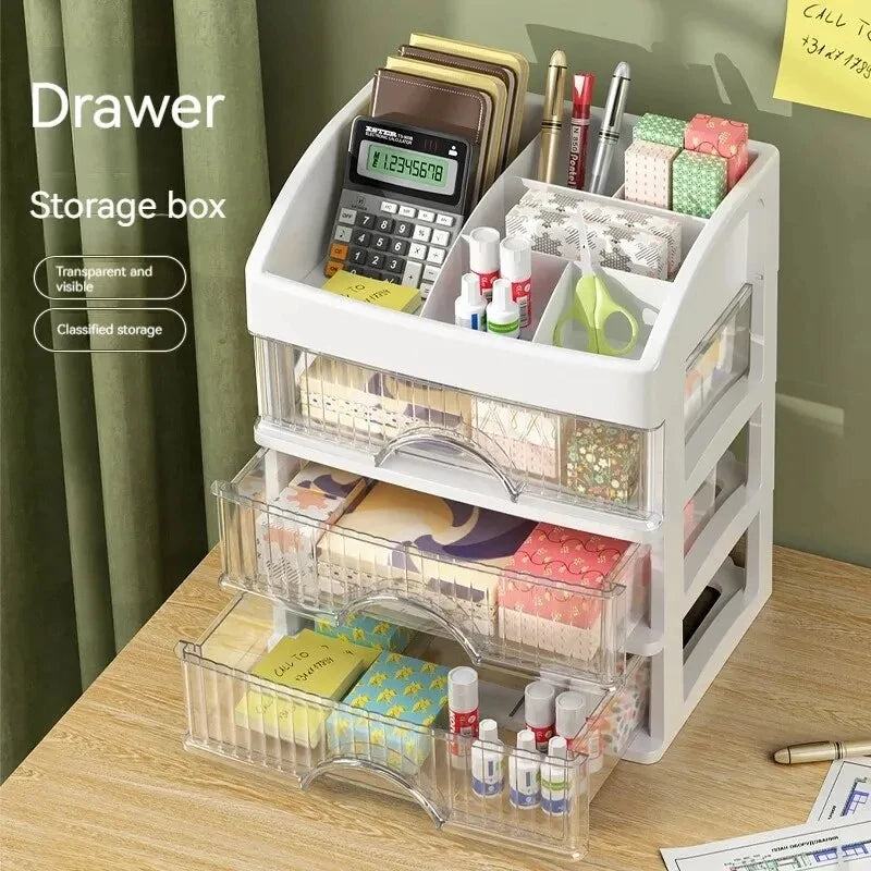 Large Capacity Transparent Multi-layer Makeup Storage Box - Multi-functional Desktop Organizer for Jewelry and Makeup