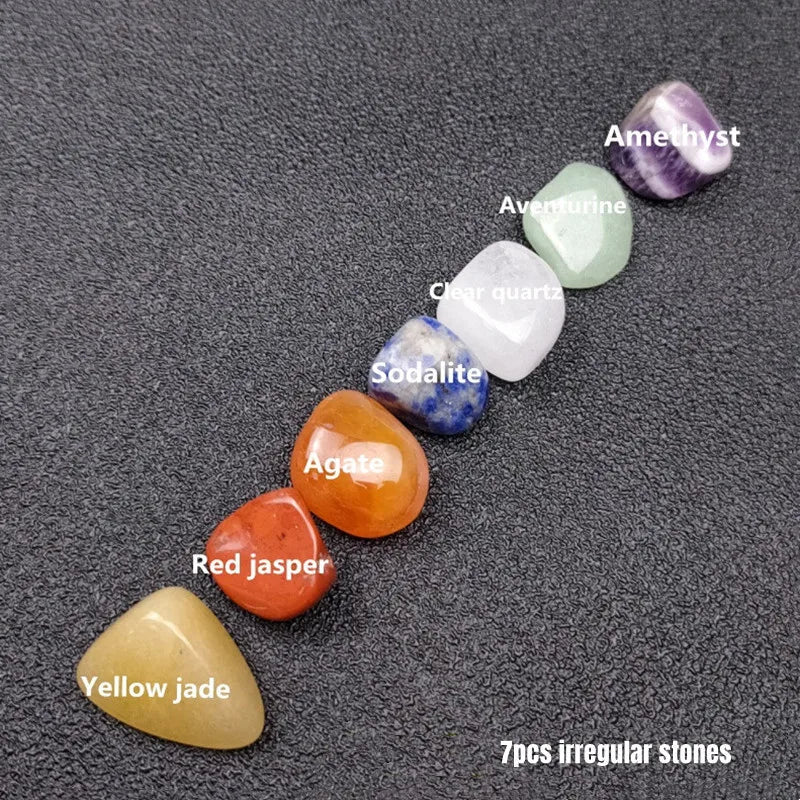 14pcs Pointed Quartz Crystal Chakra Healing Stones Set - Hexagon Rose Quartz Gems for Meditation and Bedroom Decor