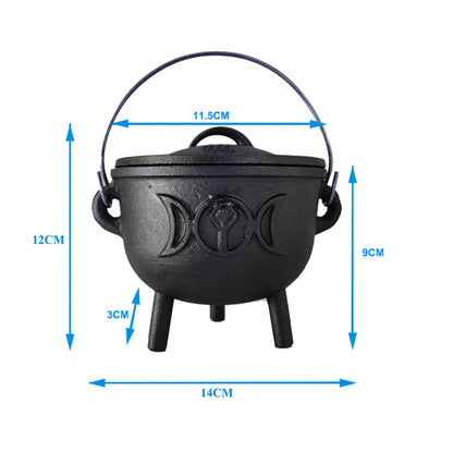 Cast Iron Cauldron with Lid Handle