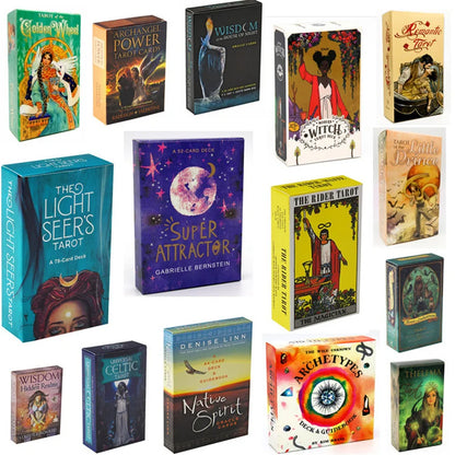 All-English Tarot Cards with Guide Book - The Rider Divination Tarot Cards for Beginners (Big Size)